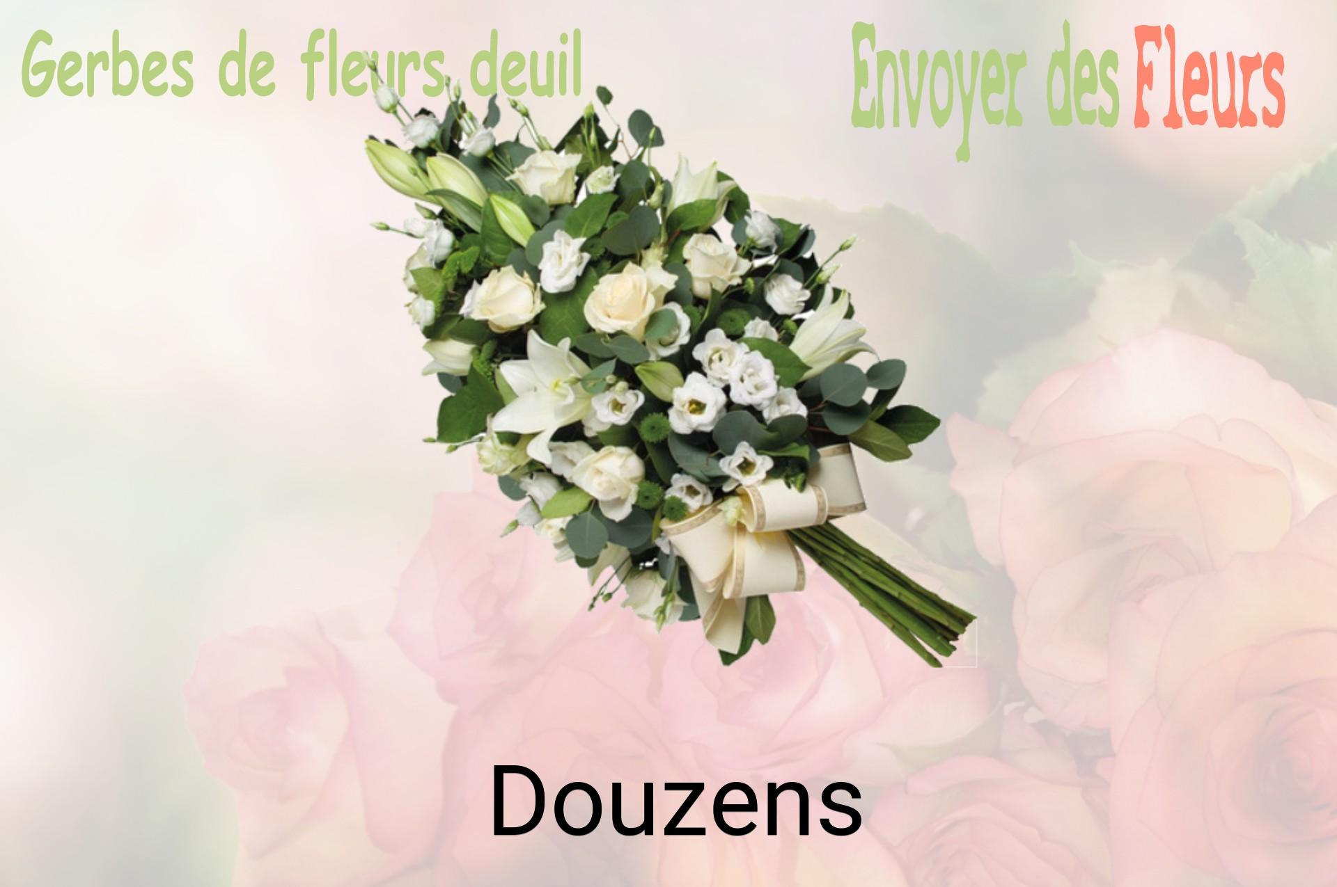 Gerbe de fleurs de deuil livrée à Douzens